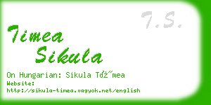 timea sikula business card